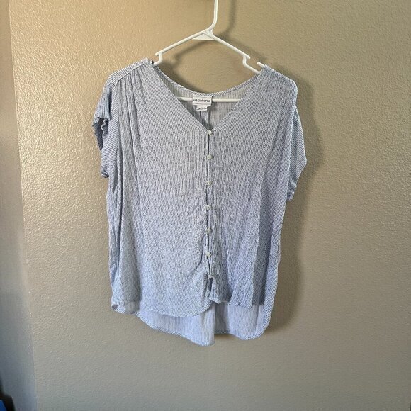 Liz Claiborne Blue Blouse Size Large - Picture 1 of 6